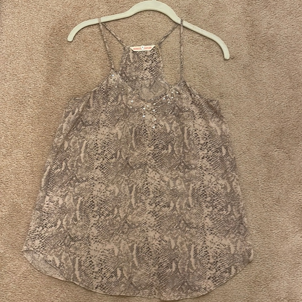 Rebecca Taylor size 4 100% silk blouse, snake print